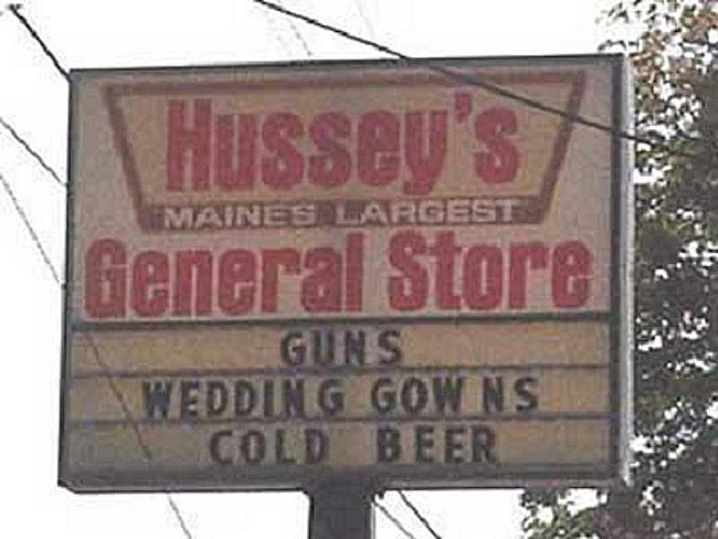 Shotgun wedding | Funny signs